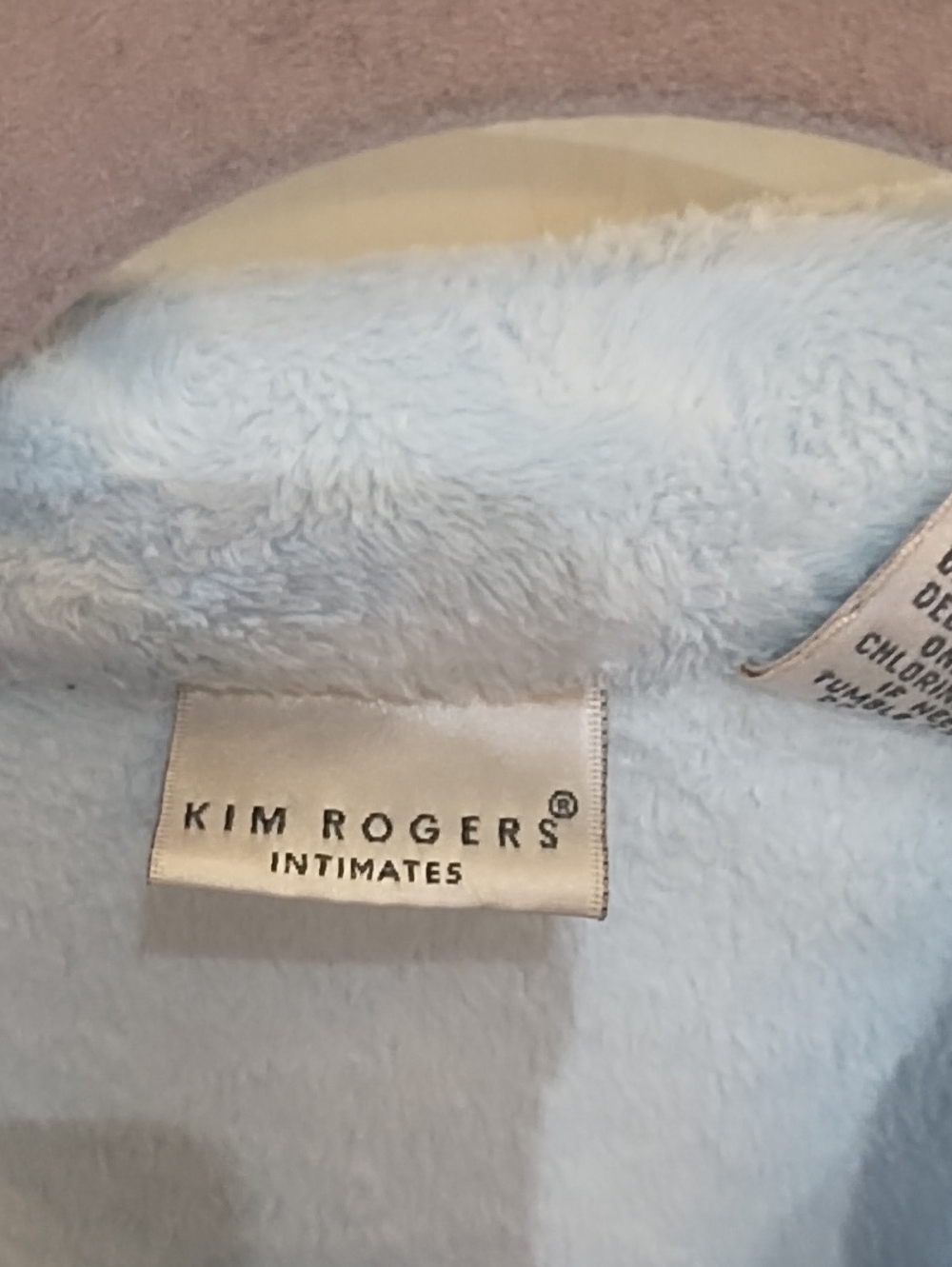 Light Blue Women's Long Zip-Front Robe - Picture 2 of 4